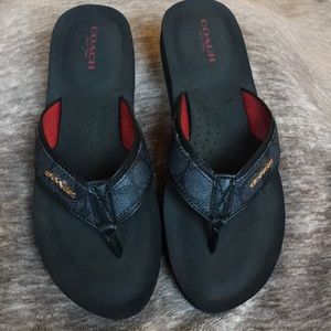 COACH Judy Black Flip-Flops - size 7